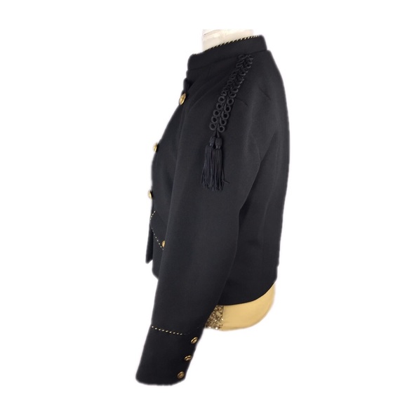 Zara Jackets & Coats Zara Black Military Jacket With Gold Buttons